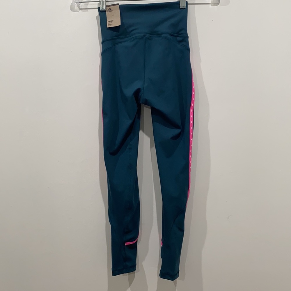 Adidas Women's Primegreen Aeroready 3 Bar Elastic Training Tights XS - Picture 3 of 11